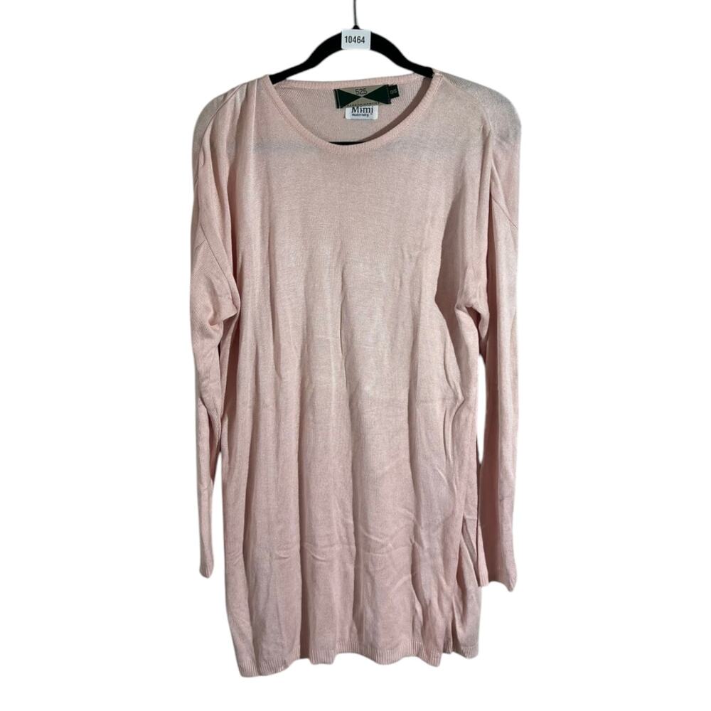 Mimi Maternity Knit Sweater Crew-Neck Pullover Super Soft Women's Size S Pink